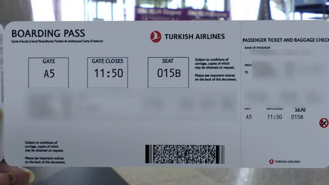 Gefälschtes Flugticket der Love Scammer